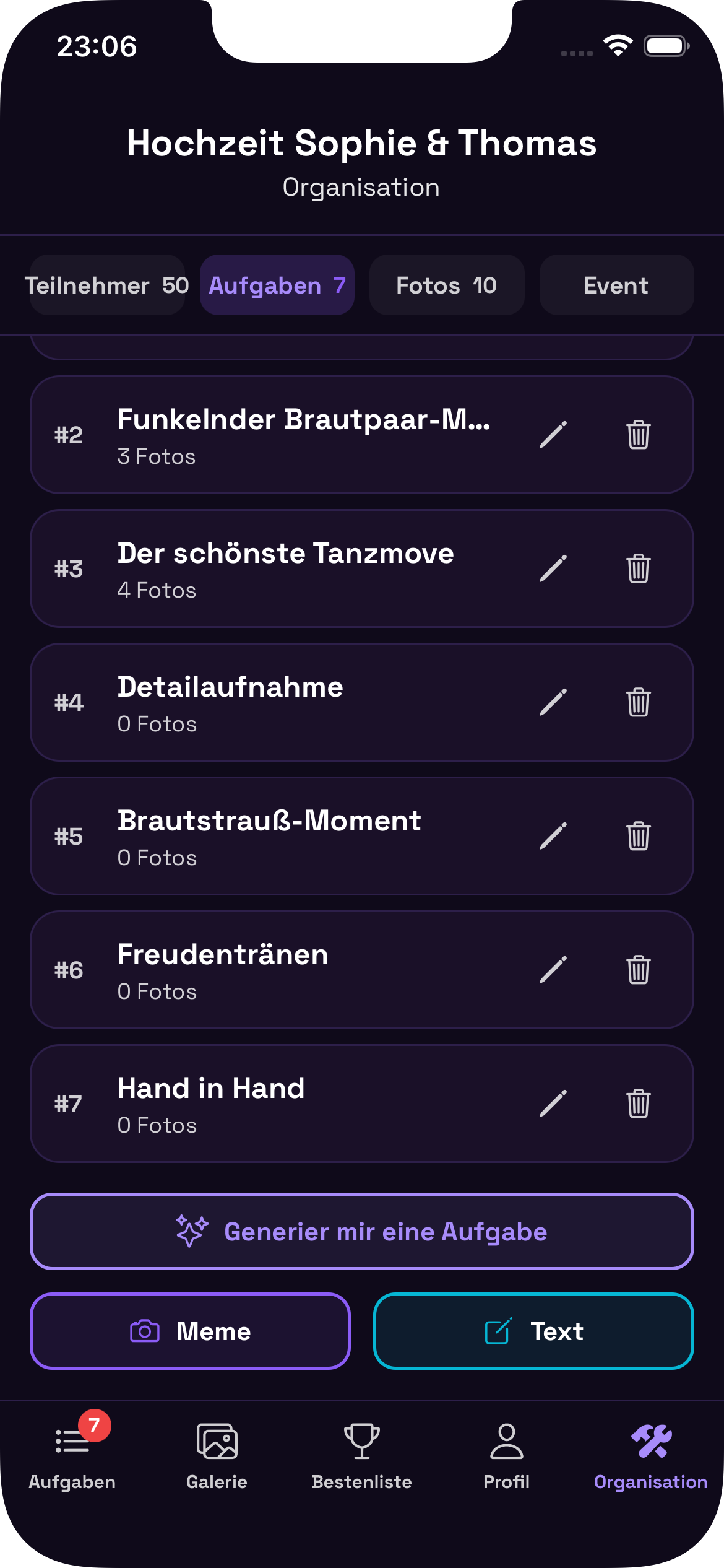 Host-Ansicht für die Steuerung